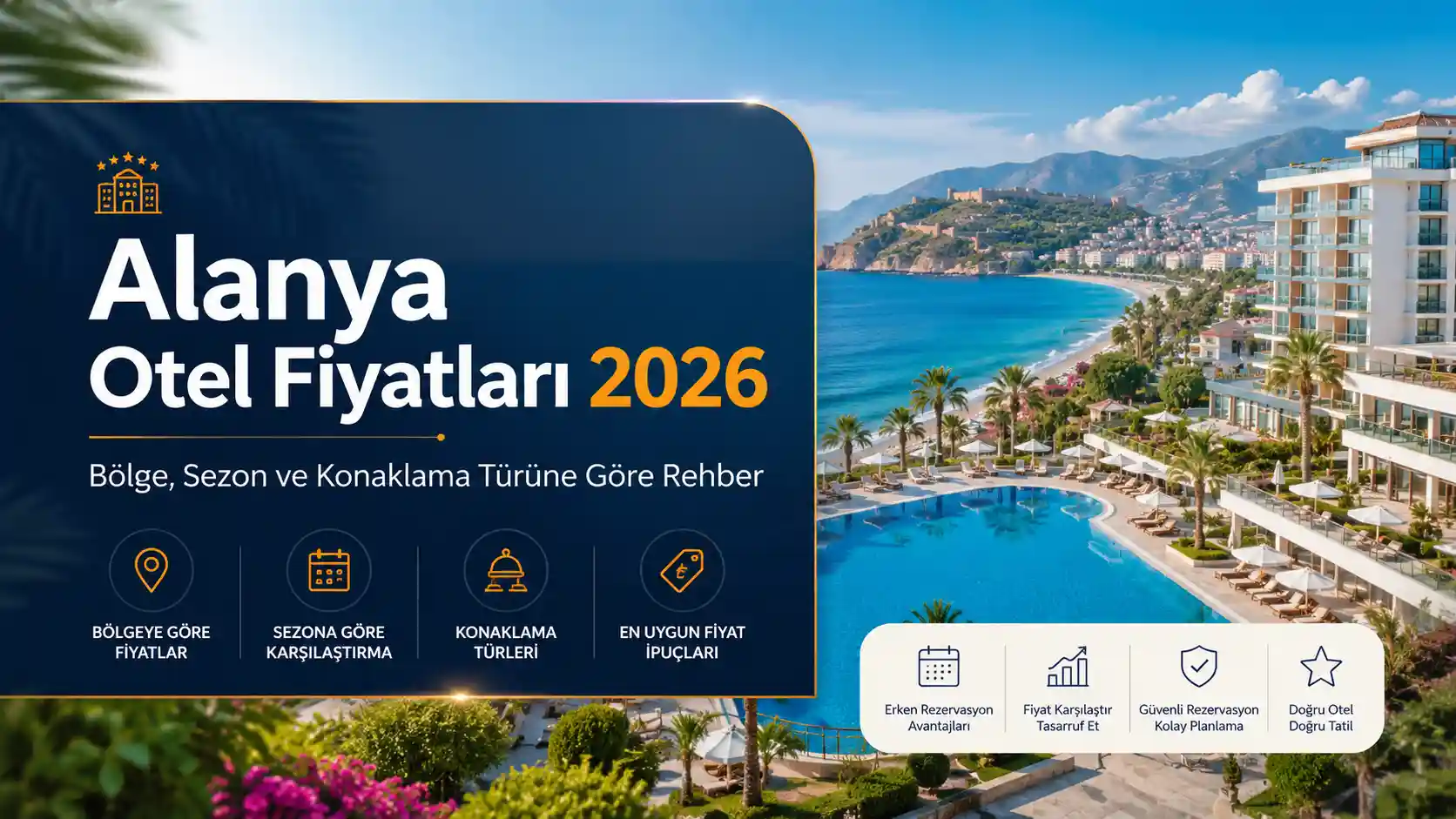 Alanya Otel Fiyatları 2026: Bölge, Sezon ve Konaklama Türüne Göre Rehber